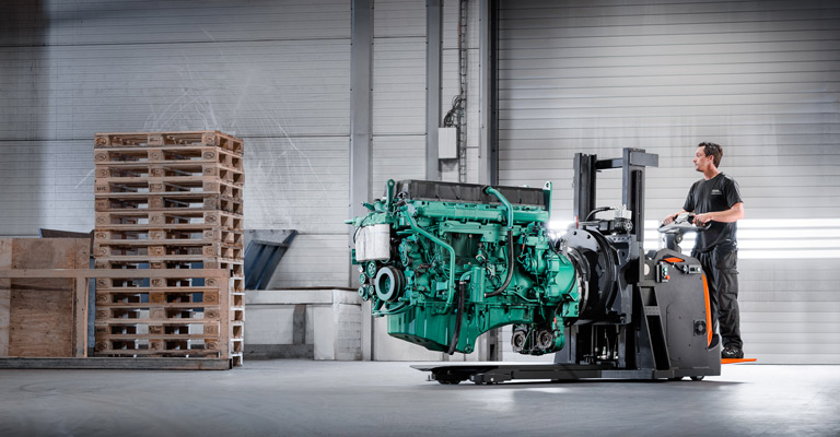 Special solutions truck in warehouse